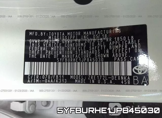 5YFBURHE1JP845030 фото 10
