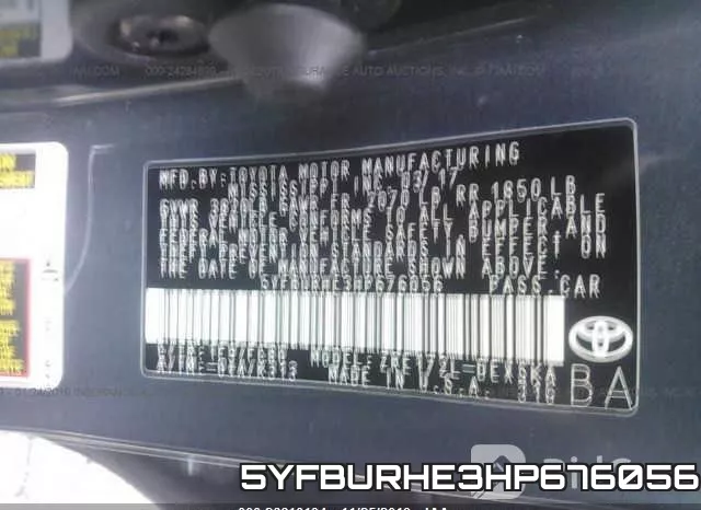 5YFBURHE3HP676056 фото 10