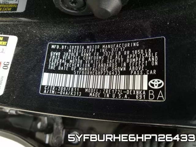 5YFBURHE6HP726433 фото 2