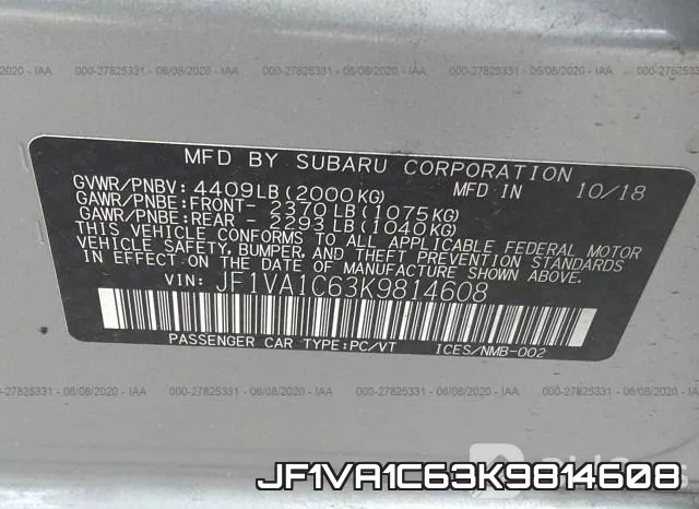 JF1VA1C63K9814608 фото 10