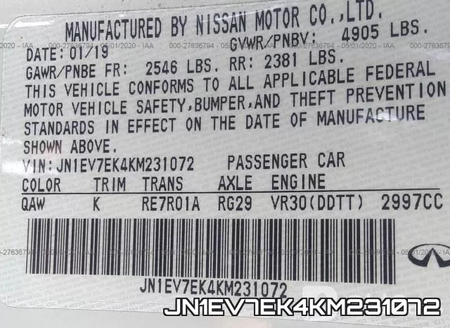 JN1EV7EK4KM231072 фото 10