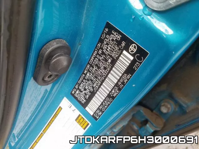 JTDKARFP6H3000691 фото 2