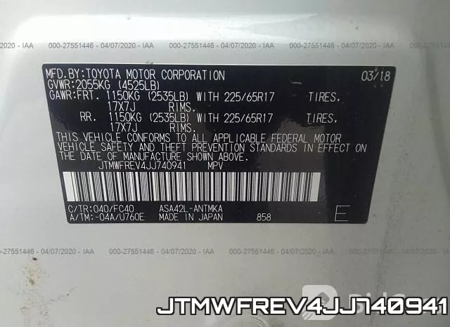 JTMWFREV4JJ740941 фото 10