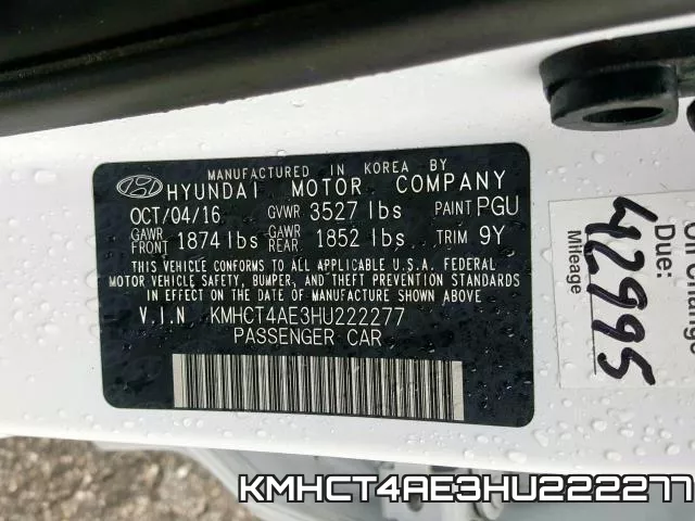 KMHCT4AE3HU222277 фото 2