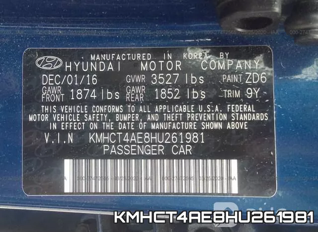 KMHCT4AE8HU261981 фото 10