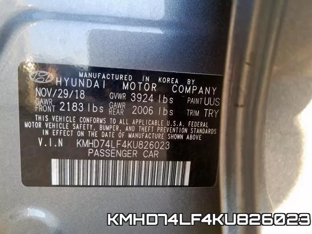 KMHD74LF4KU826023 фото 2