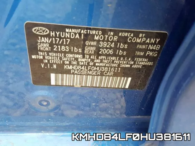 KMHD84LF0HU381611 фото 2