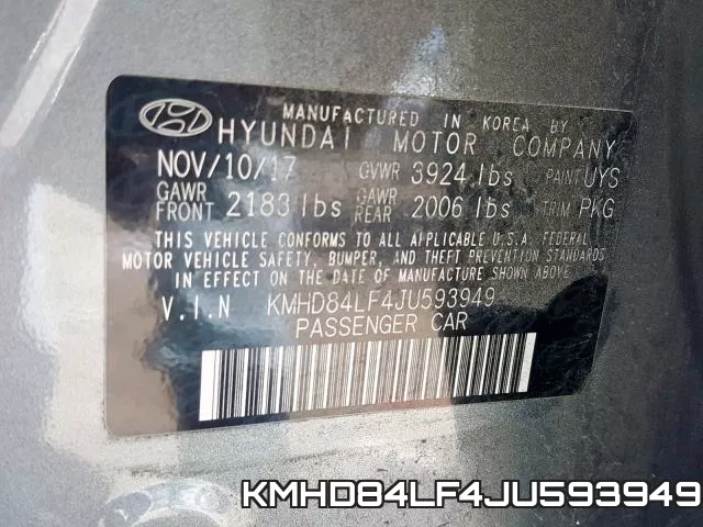 KMHD84LF4JU593949 фото 2