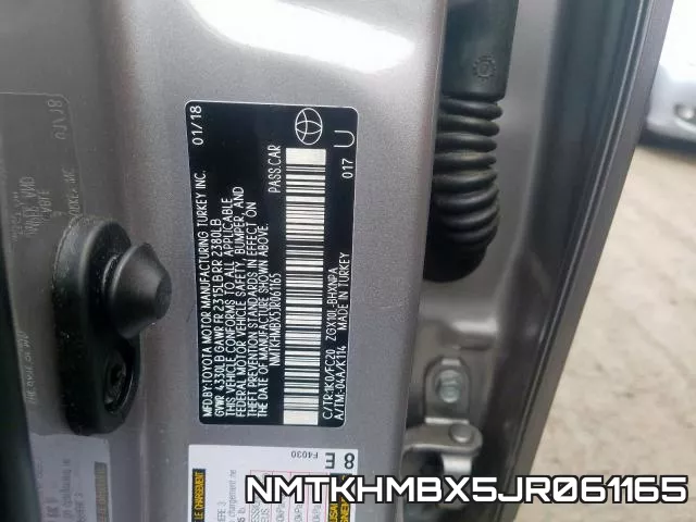 NMTKHMBX5JR061165 фото 2