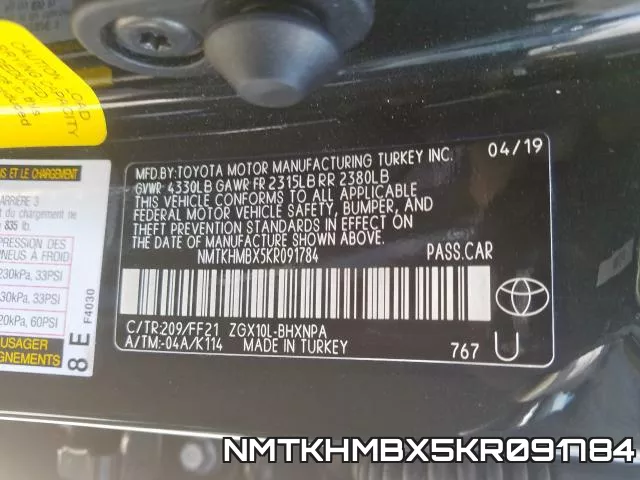NMTKHMBX5KR091784 фото 2