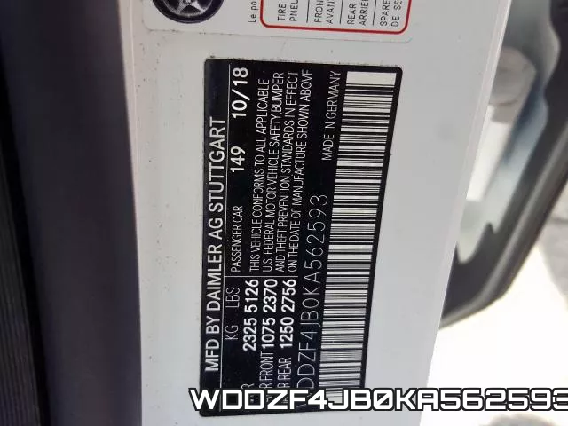 WDDZF4JB0KA562593 фото 2