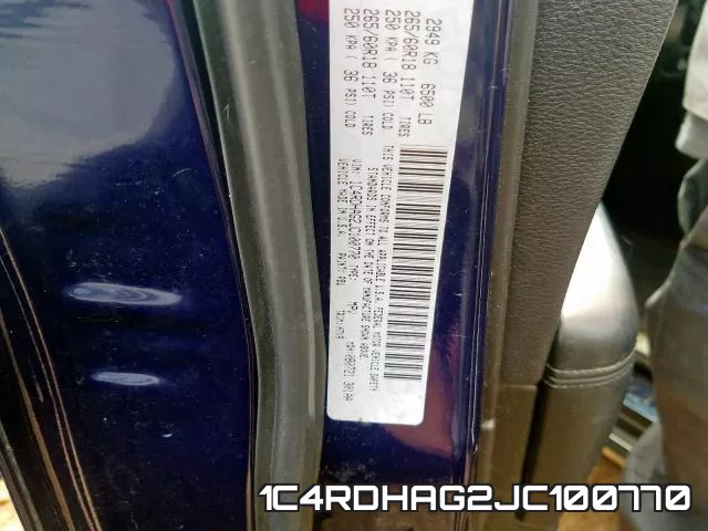 1C4RDHAG2JC100770 фото 2