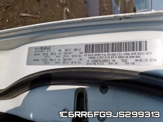 1C6RR6FG9JS299313 фото 2