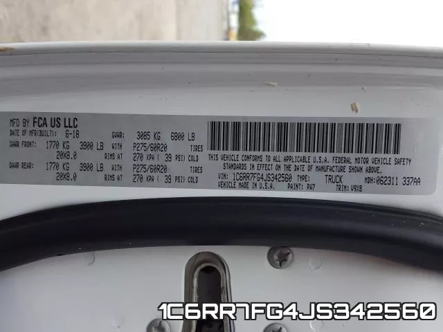 1C6RR7FG4JS342560 фото 2