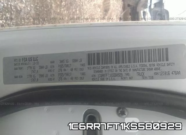 1C6RR7FT1KS580929 фото 10