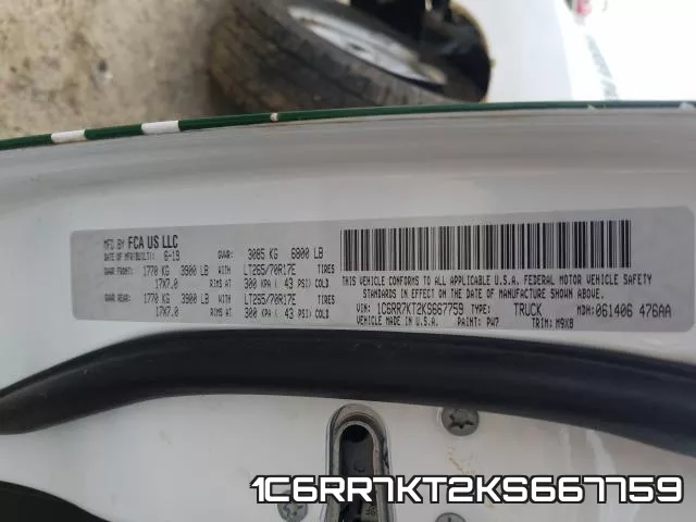 1C6RR7KT2KS667759 фото 2