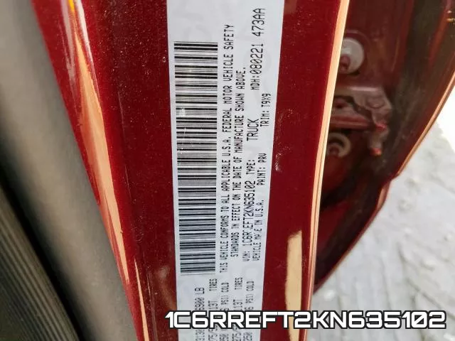 1C6RREFT2KN635102 фото 2