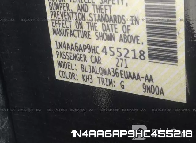 1N4AA6AP9HC455218 фото 10