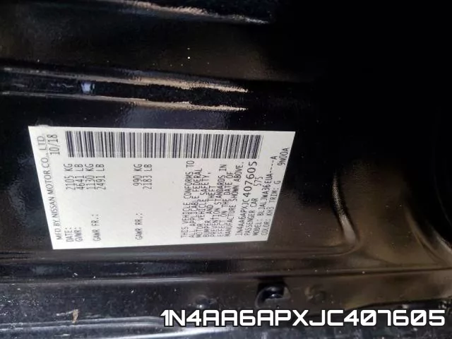 1N4AA6APXJC407605 фото 2