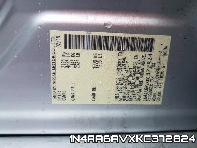 1N4AA6AVXKC372824 фото 2