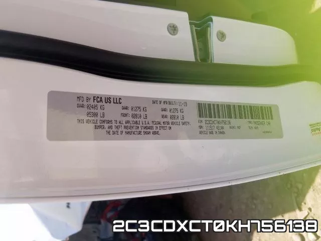 2C3CDXCT0KH756138 фото 2