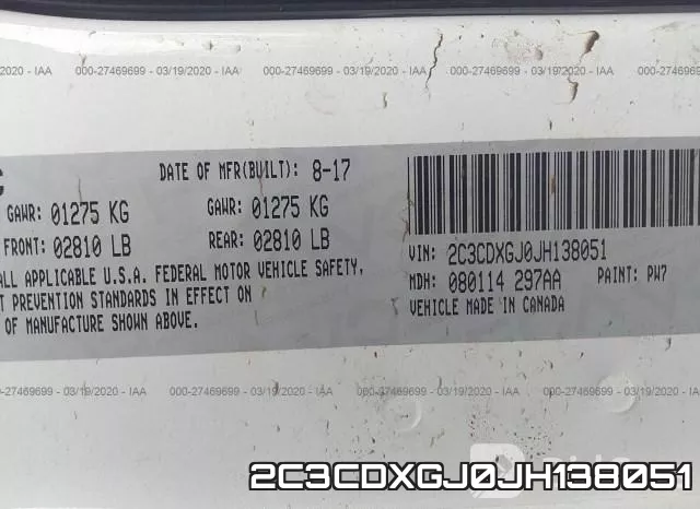 2C3CDXGJ0JH138051 фото 10
