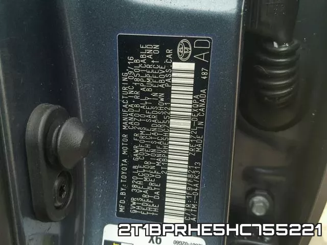 2T1BPRHE5HC755221 фото 2