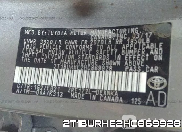 2T1BURHE2HC869928 фото 10