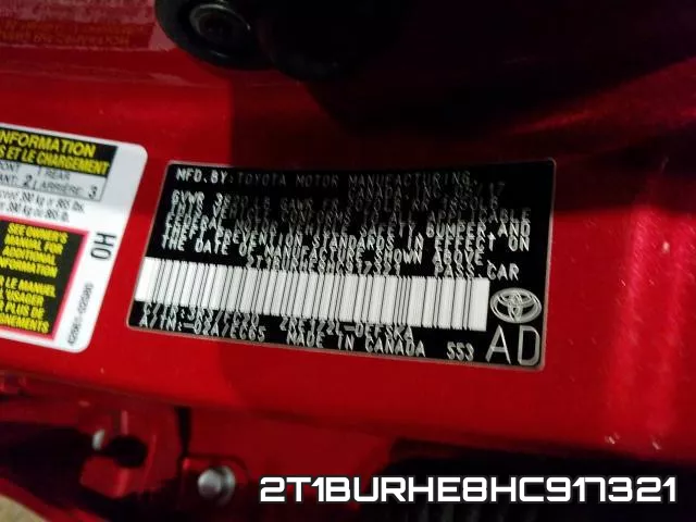 2T1BURHE8HC917321 фото 2