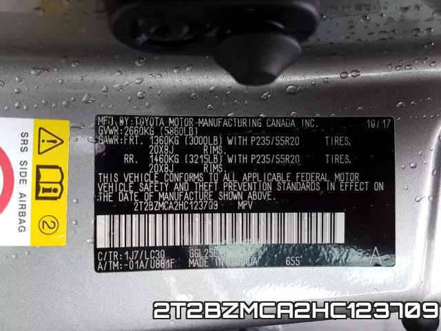 2T2BZMCA2HC123709 фото 2