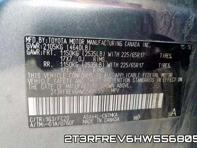 2T3RFREV6HW556805 фото 2