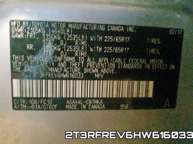 2T3RFREV6HW616033 фото 2