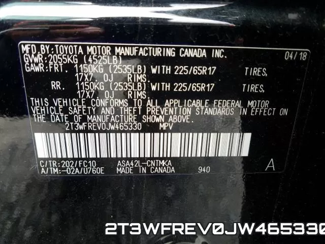 2T3WFREV0JW465330 фото 2