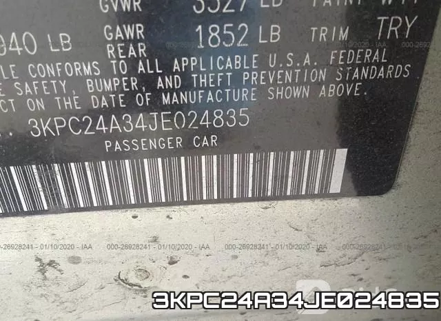 3KPC24A34JE024835 фото 10