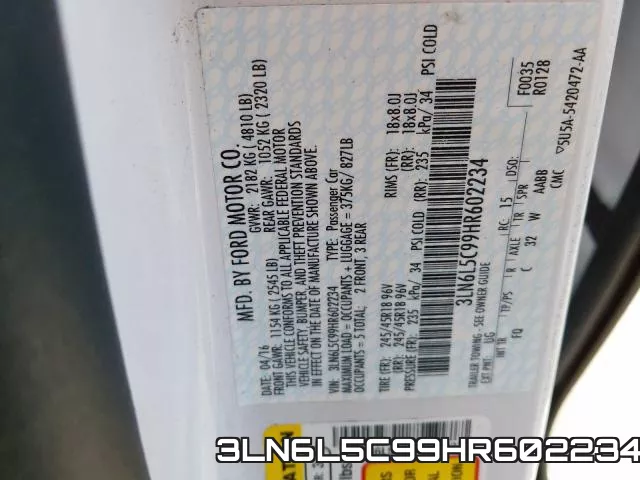 3LN6L5C99HR602234 фото 2