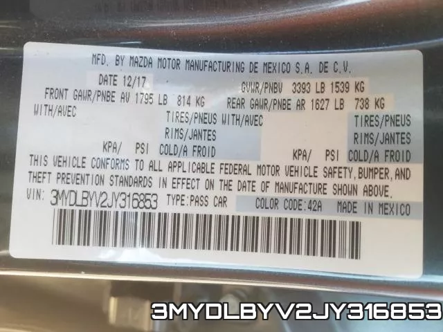 3MYDLBYV2JY316853 фото 2