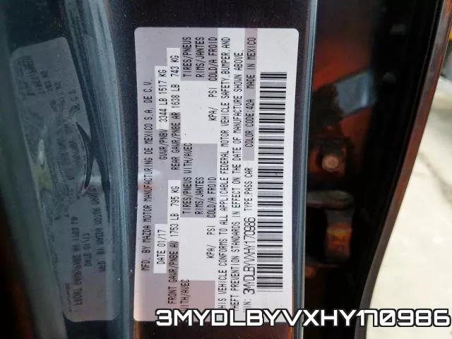 3MYDLBYVXHY170986 фото 2