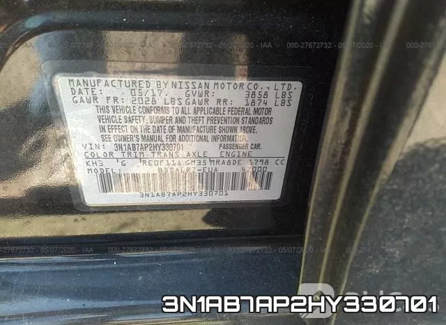 3N1AB7AP2HY330701 фото 10