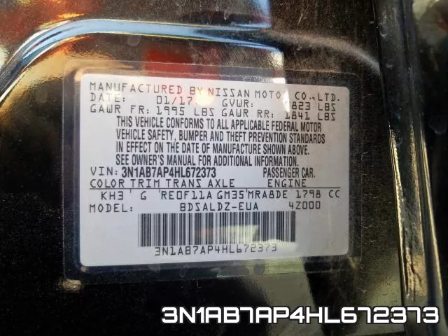 3N1AB7AP4HL672373 фото 2