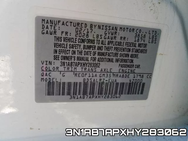3N1AB7APXHY283062 фото 2