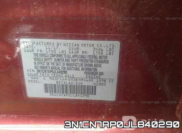 3N1CN7AP0JL840290 фото 10
