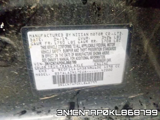 3N1CN7AP0KL868799 фото 2