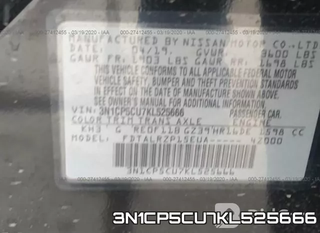 3N1CP5CU7KL525666 фото 10