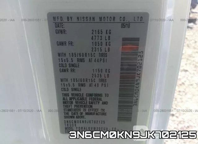 3N6CM0KN9JK702125 фото 10