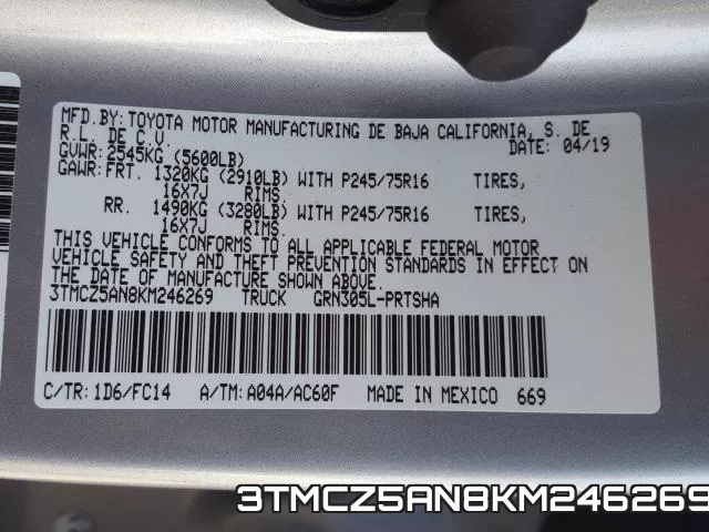 3TMCZ5AN8KM246269 фото 2