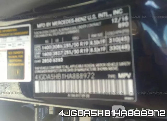 4JGDA5HB1HA888972 фото 10