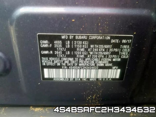 4S4BSAFC2H3434632 фото 2