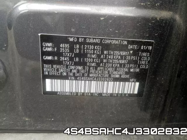 4S4BSAHC4J3302832 фото 2