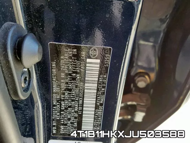 4T1B11HKXJU503588 фото 2