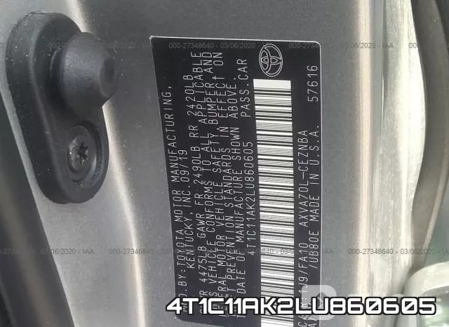 4T1C11AK2LU860605 фото 10